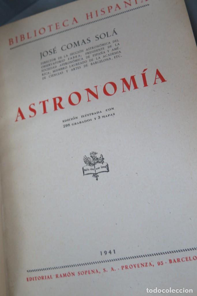 Libros de segunda mano: 1941.- ASTRONOMIA. SOLA. SOPENA - Foto 3