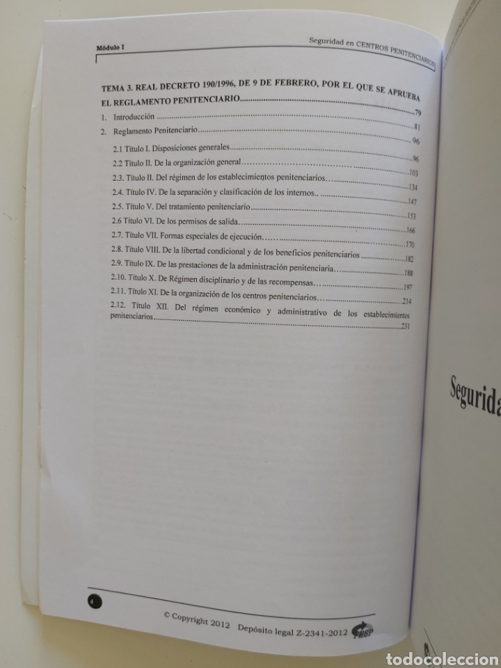 Libros de segunda mano: Libro Seguridad en Centros Penitenciarios. M&oacute;dulo 1. 1&deg; Edici&oacute;n. 2012 - Foto 5