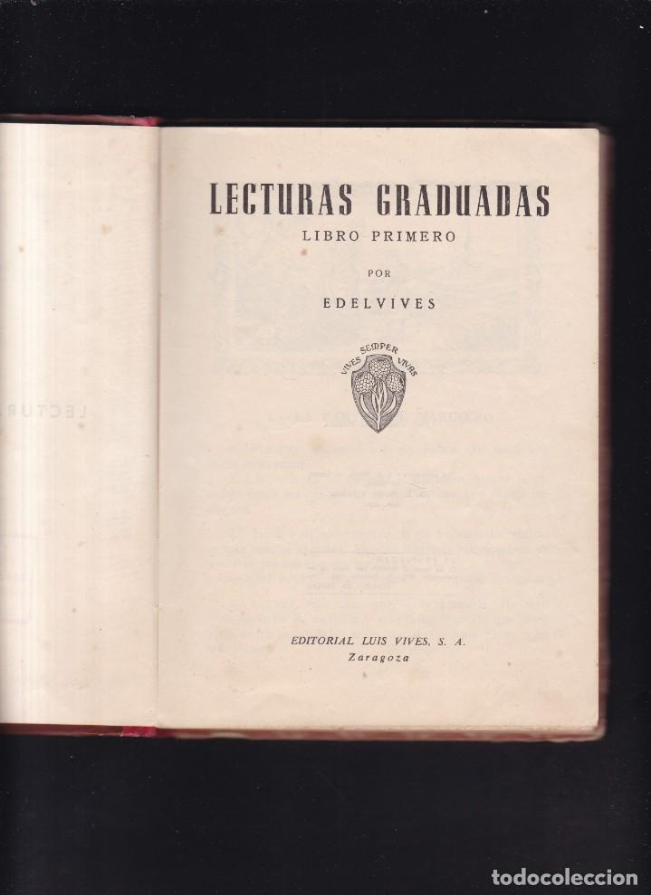 Libros de segunda mano: LECTURAS - LIBRO PRIMERO - EDITORIAL LUIS VIVES 1952 - Foto 2