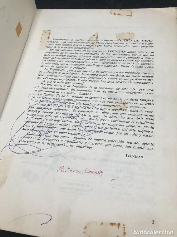 Libros de segunda mano: M&eacute;todo de taquigraf&iacute;a, Tecniban. - Foto 4
