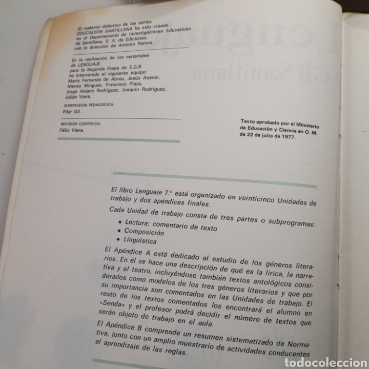 Libros de segunda mano: ANTIGUO LIBRO DE E.G.B. LENGUAJE 7. SANTILLANA. - Foto 6
