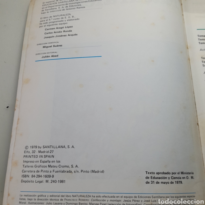 Libros de segunda mano: ANTIGUO LIBRO DE E.G.B. NATURALEZA. 5&deg; E.G.B. - Foto 4