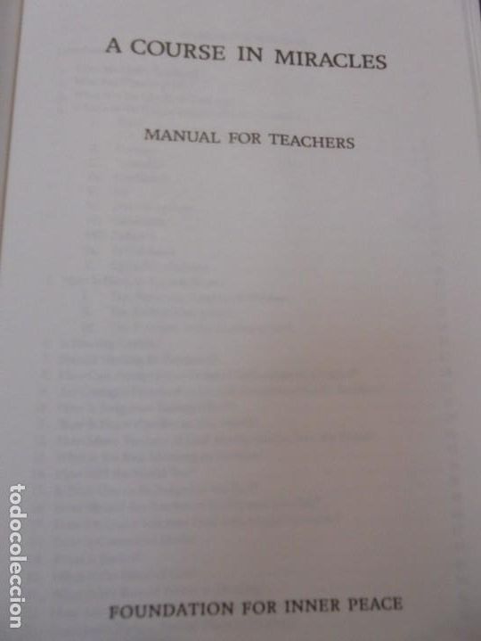 Libros de segunda mano: A COURSE IN MIRACLES. TEXT. WORKBOOK FOR STUDENTS. MANUAL FOR TEACHERS. FOUNDATION FOR INNER PEACE - Foto 46
