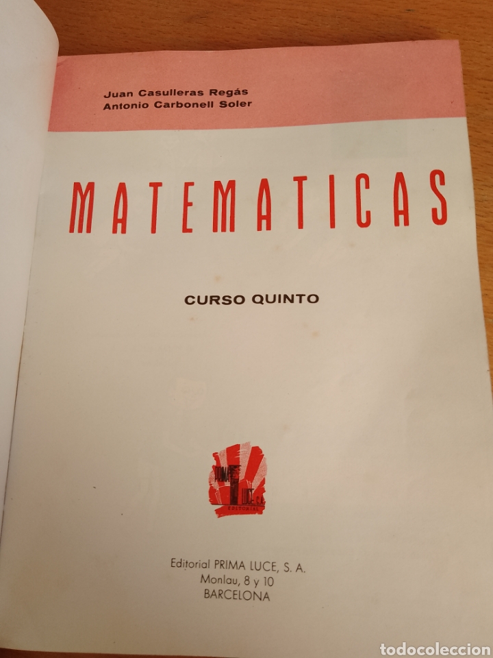 Libros de segunda mano: MATEM&Aacute;TICAS CURSO 5&ordm; (PRIMA LUCE, 1968) - Foto 3
