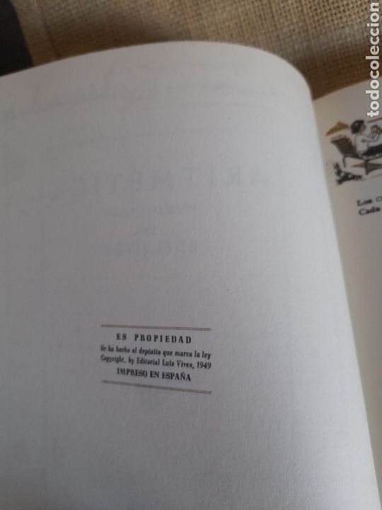 Libros de segunda mano: Aritm&eacute;tica primer grado, Editorial Luis Vives - Foto 4