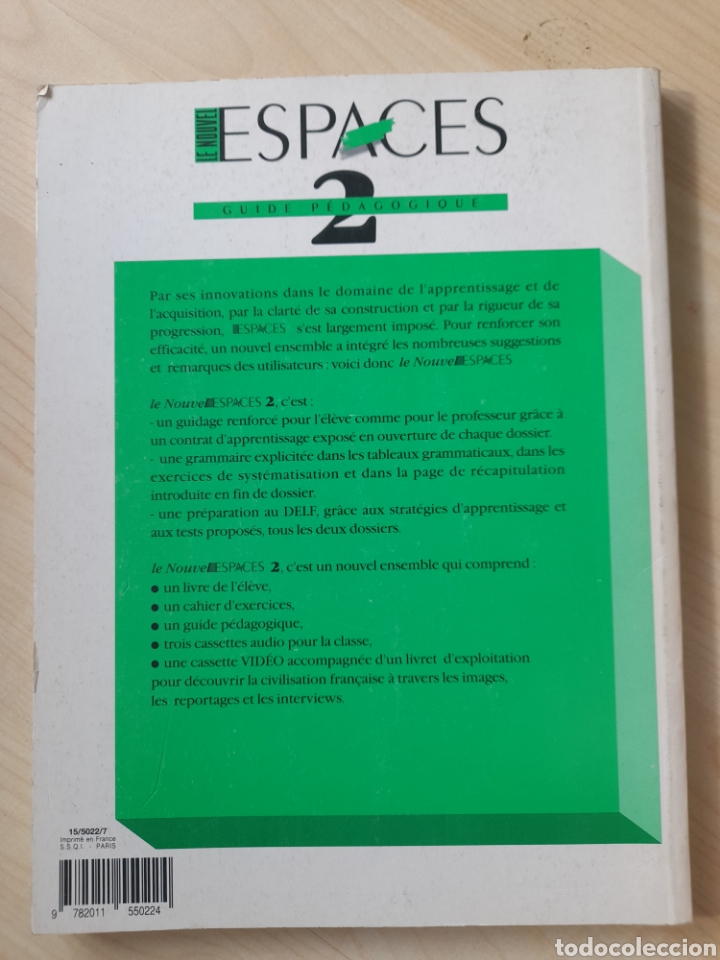 Libros de segunda mano: Le nouvel espaces 2. Gu&iacute;a pedagog&iacute;a - Foto 2