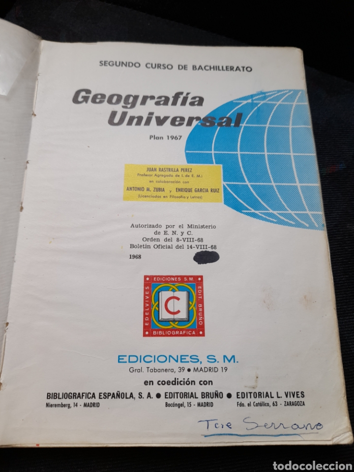Libros de segunda mano: Geograf&iacute;a Universal 2 de SM de 1968 - Foto 3