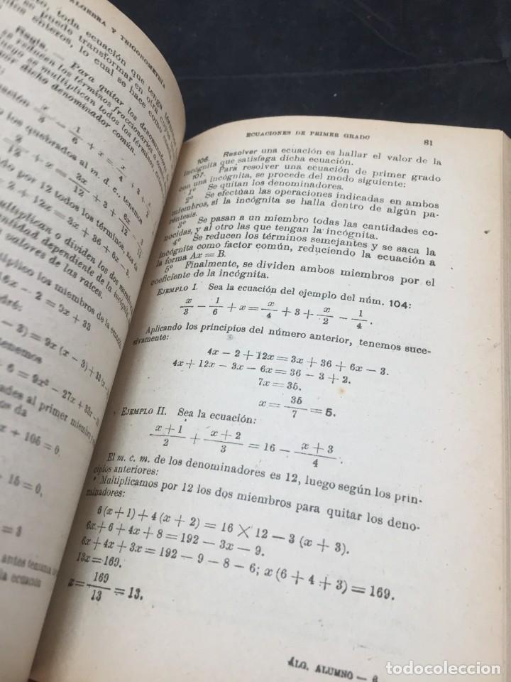 Libros de segunda mano: Algebra y Trigonometr&iacute;a. Ediciones Bru&ntilde;o. 1943 - Foto 7