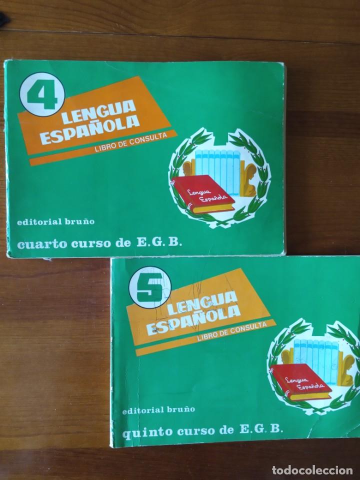 Libros de segunda mano: LENGUA ESPA&Ntilde;OLA 4&deg; y 5&deg; EGB. BRU&Ntilde;O. - Foto 1
