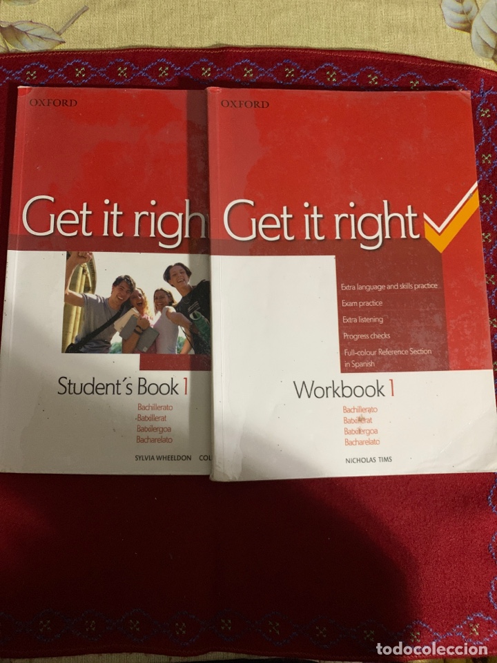 Libros de segunda mano: Get it right. Workbook 1 y Student&rsquo;s Book 1. Bachillerato. - Foto 2