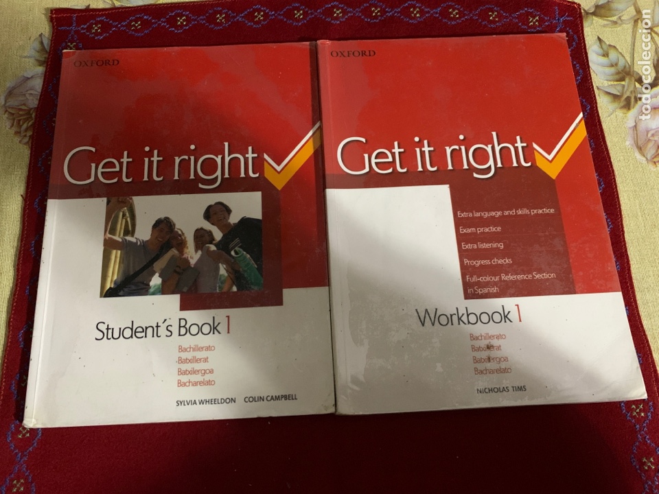 Libros de segunda mano: Get it right. Workbook 1 y Student&rsquo;s Book 1. Bachillerato. - Foto 1