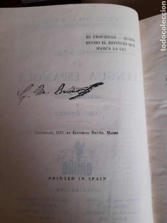 Libros de segunda mano: Lengua espa&ntilde;ola, tercer grado de 1957de Bru&ntilde;o - Foto 2