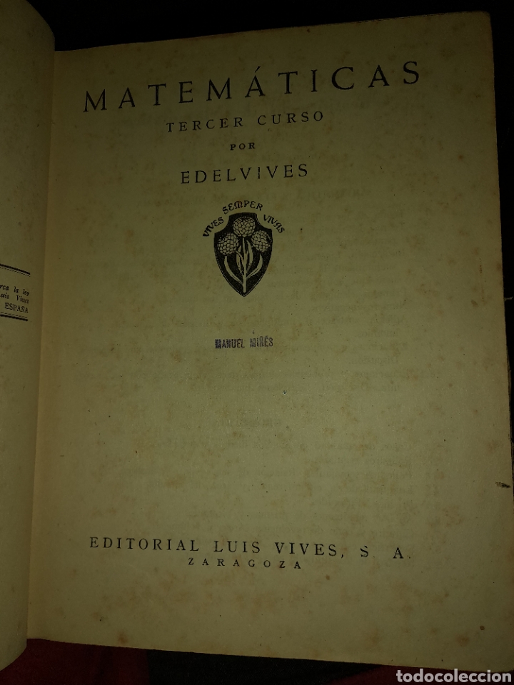 Libros de segunda mano: MATEMATICAS TERCER CURSO EDELVIVES 1946 - Foto 10
