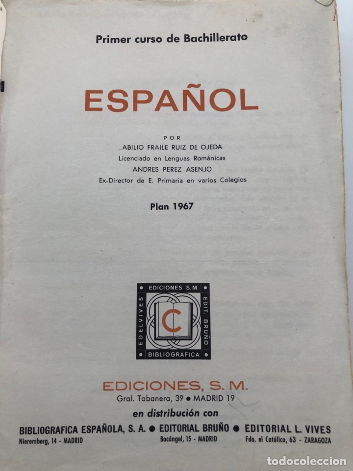 Libros de segunda mano: Libro de lengua. Primero de bachillerato. 1967 - Foto 2