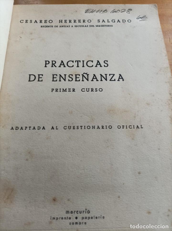 Libros de segunda mano: PRACTICAS DE ENSE&Ntilde;ANZA.PRIMER CURSO CESAREO HERRERO SALGADO,119 P&Aacute;GINAS. - Foto 2