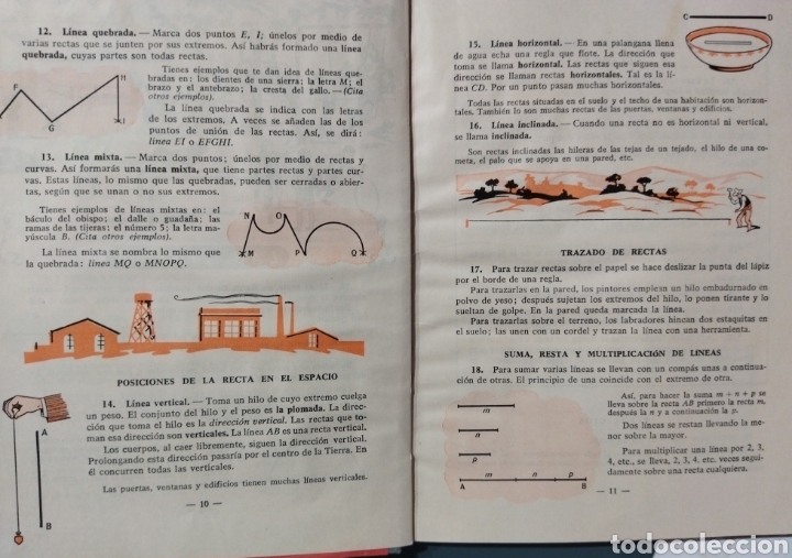 Libros de segunda mano: Libro escolar geometr&iacute;a primer grado.1962 - Foto 4