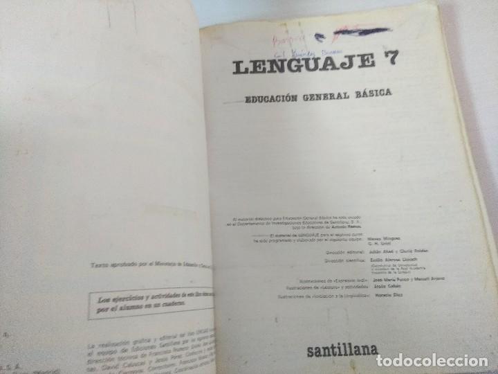 Libros de segunda mano: LENGUAJE 7&ordm; EGB SANTILLANA. - Foto 2
