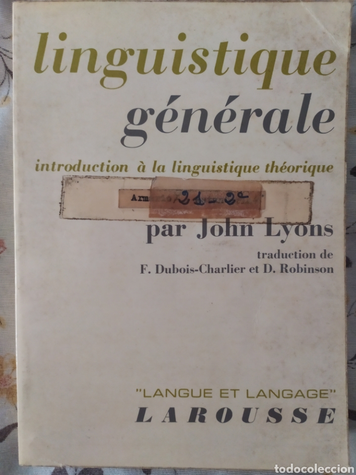 Libros de segunda mano: John Lyons. Linguistique generale - Foto 1