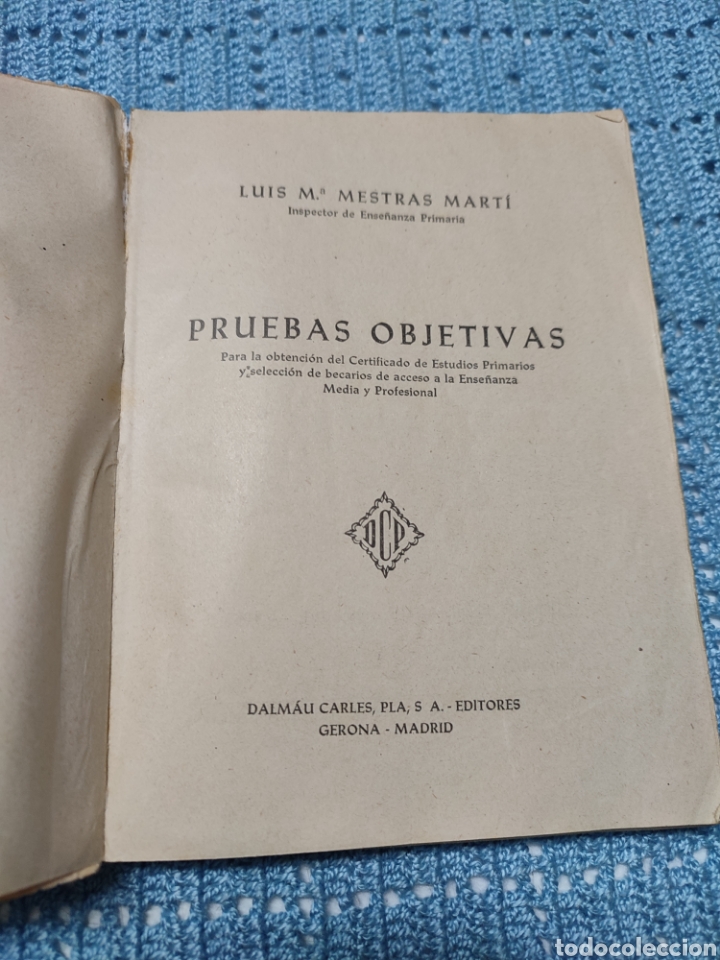 Libros de segunda mano: Pruebas objetivas Luis Mar&iacute;a Mestras Mart&iacute; 1965 - Foto 4