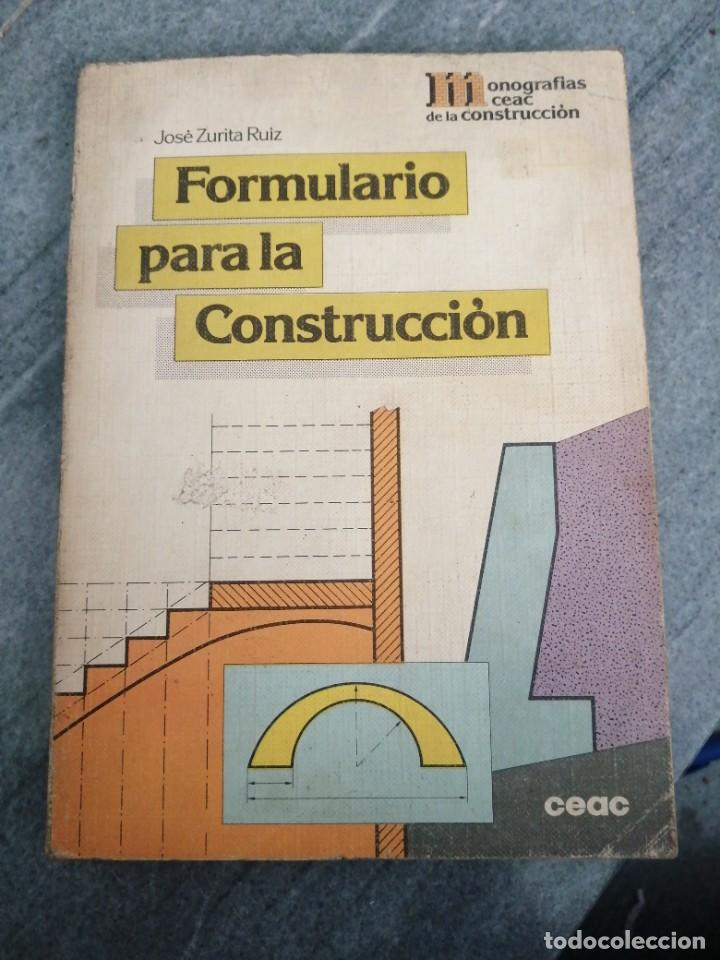 Libros de segunda mano: Libro Formulario para la construcci&oacute;n ceac - Foto 1