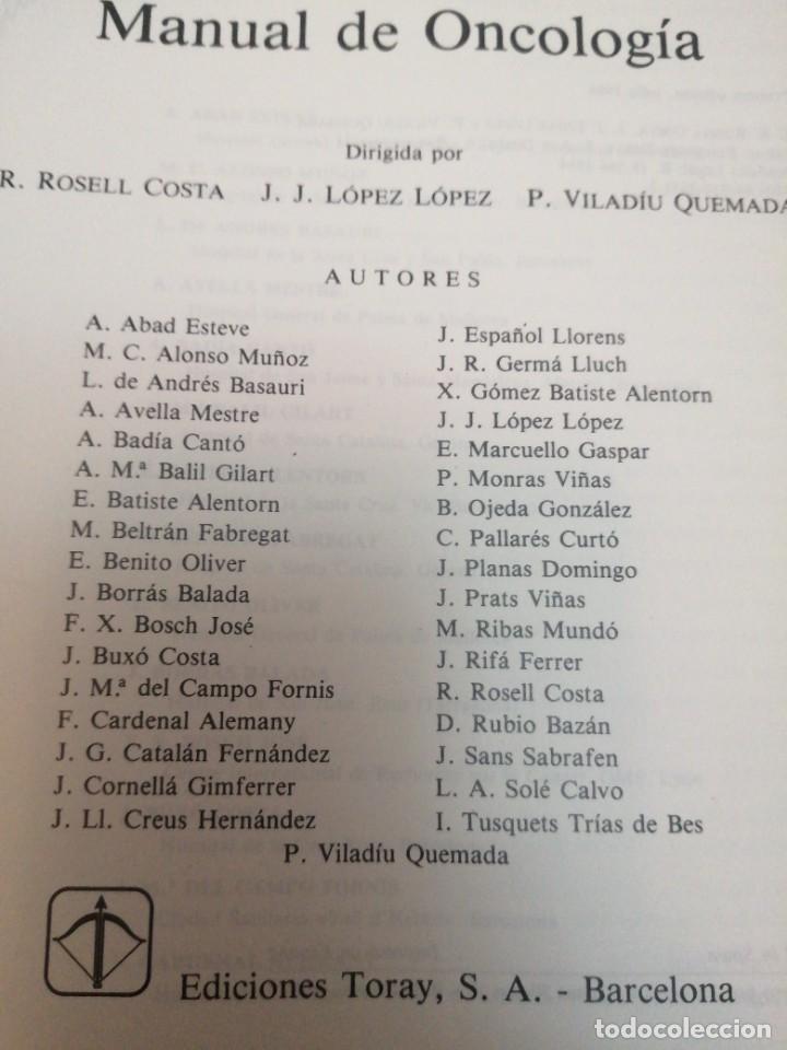 Libros de segunda mano: Libro Manual de Oncologia ediciones Toray - Foto 2