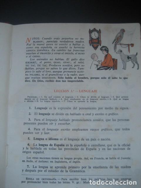 Libros de segunda mano: LIBRO ESCOLAR. GRAMATICA PRIMER GRADO. LUIS VIVES 1952 - Foto 3