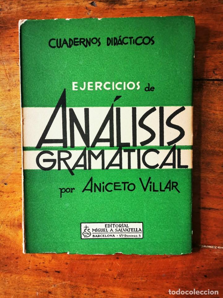 Libros de segunda mano: VILLAR, Aniceto. Ejercicios de an&aacute;lisis gramatical - Foto 1
