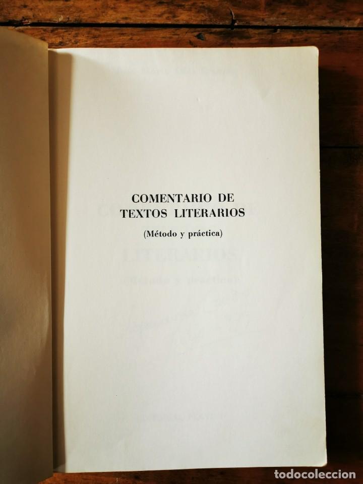 Libros de segunda mano: D&Iacute;EZ BORQUE, Jos&eacute; Mar&iacute;a. Comentario de textos literarios: ( m&eacute;todo y pr&aacute;ctica ) - Foto 2
