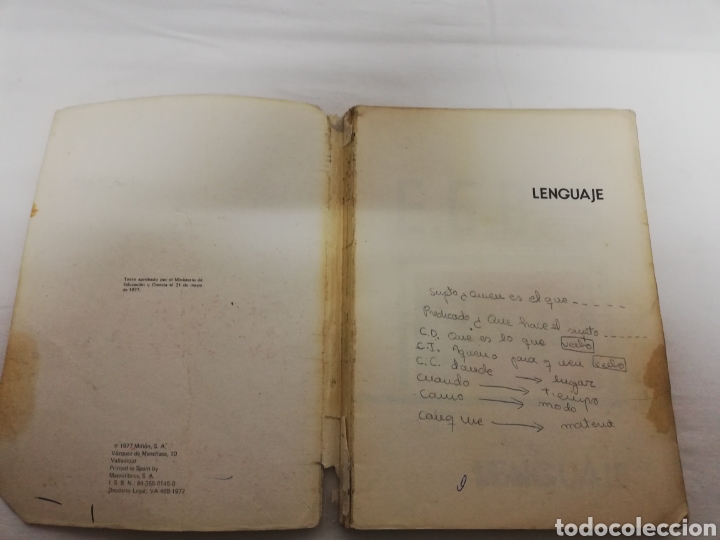 Libros de segunda mano: LENGUAJE 5 EGB. EDITORIAL MI&Ntilde;ON. LIBRO DE TEXTO. 1977. - Foto 2