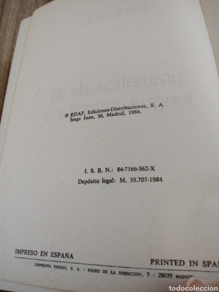 Libros de segunda mano: Gramatica de la lengua castellana de andres bello. - Foto 4