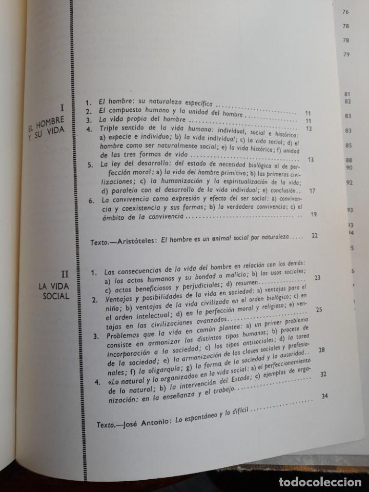 Libros de segunda mano: Convivencia humana Eugenio frutos Doncel 1966 - Foto 5
