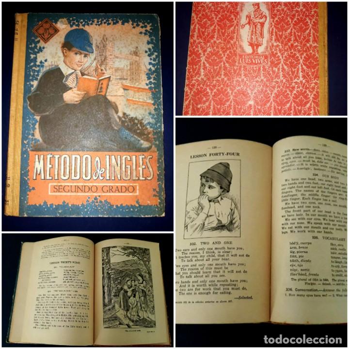 Libros de segunda mano: M&eacute;todo de Ingl&eacute;s Segundo Grado Editorial Luis Vives 1950 - Foto 1
