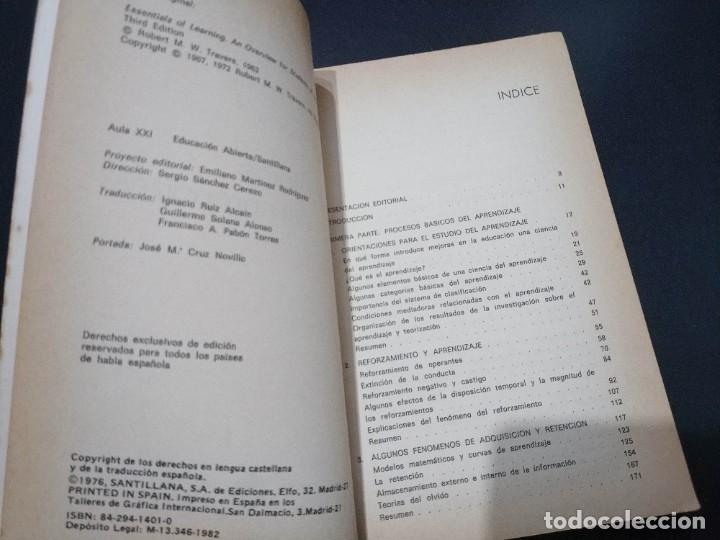 Libros de segunda mano: FUNDAMENTOS DEL APRENDIZAJE.- ROBERT M.W. TRAVERS - Foto 2