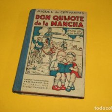 Libros de segunda mano: ANTIGUO EL INGENIOSO HIDALGO DON QUIJOTE DE LA MANCHA 1ª Y 2ª PARTE CASA EDITORIAL HERNANDO AÑO 1941. Lote 341009673