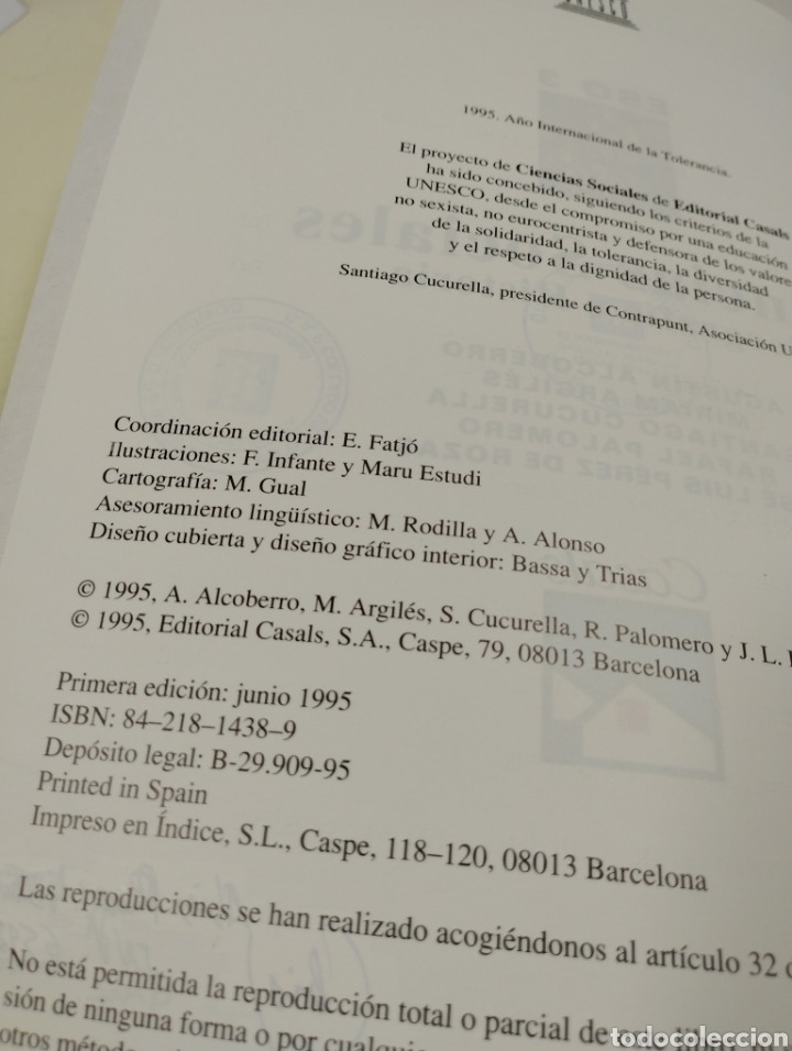 Libros de segunda mano: Geograf&iacute;a e historia. Casals. Eso 3. - Foto 4