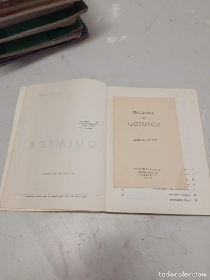 Libros de segunda mano: Quimica 5&ordm; curso Ediciones Ruiz 1967 - Foto 3
