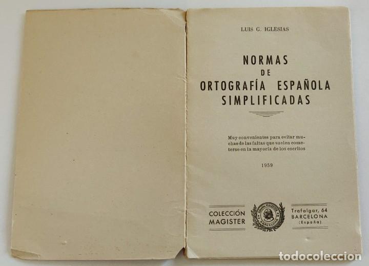 Libros de segunda mano: Libro Normas de Ortografia Espa&ntilde;ola - Foto 2