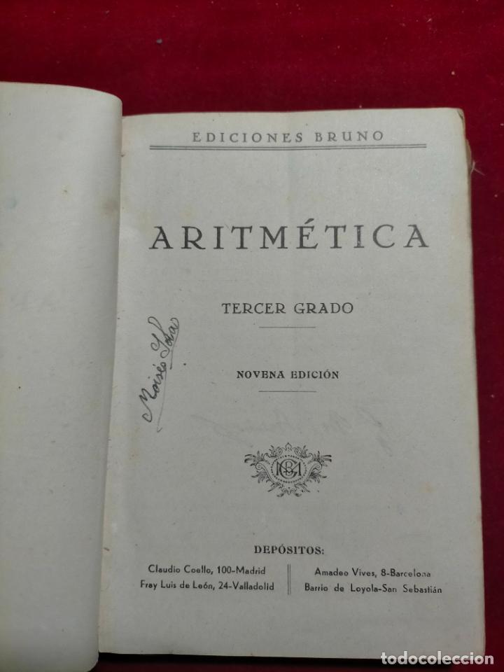 Libros de segunda mano: TRATADO DE ARITM&Eacute;TICA TERCER GRADO EDICIONES BRU&Ntilde;O - Foto 3