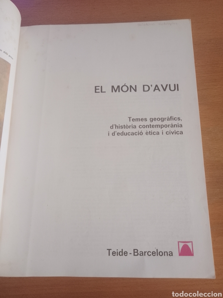Libros de segunda mano: 1979 - EL MON DAVUI - TEIDE - CATAL&Aacute;N - 8 &deg; EGB. - Foto 2