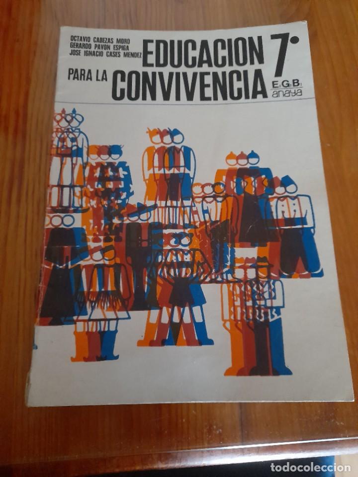 Libros de segunda mano: Libro Educaci&oacute;n para la convivencia 7 EGB Anaya - Foto 1