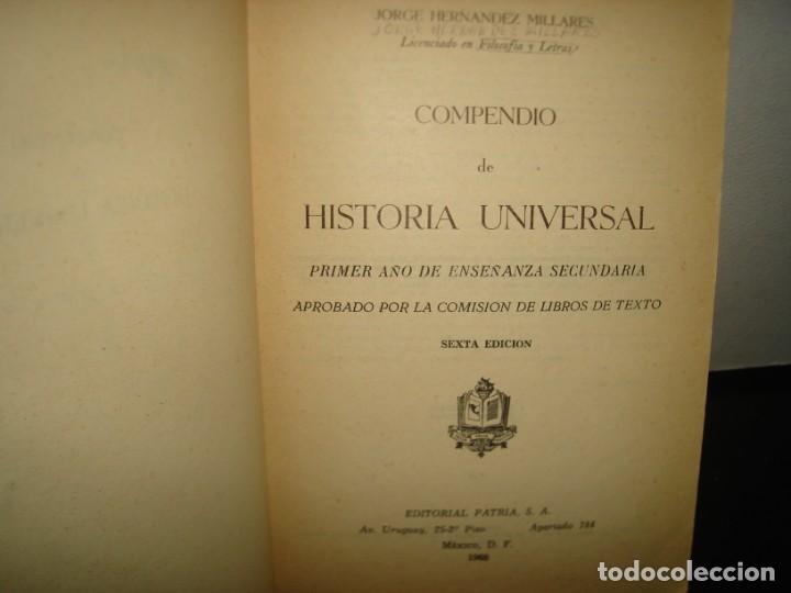 Libros de segunda mano: 14- COMPENDIO DE HISTORIA UNIVERSAL - JORGE HERN&Aacute;NDEZ MILLARES - 1968 - Foto 4