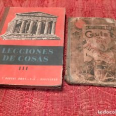 Libros de segunda mano: LECCIONES DE COSAS III TERCERO SEIX Y BARRAL 1948 NUALART Y GUIA DEL ARTESANO. Lote 346564548