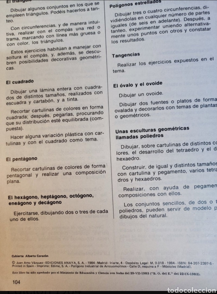 Libros de segunda mano: Libro de Pl&aacute;stica Anaya 7 EGB. Edici&oacute;n 1984 - Foto 2