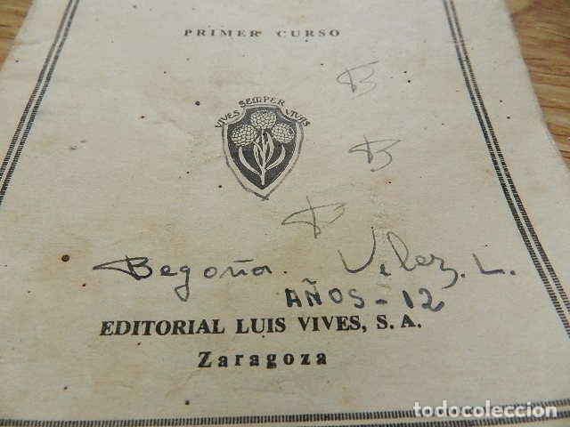 Libros de segunda mano: Programa de MATEM&Aacute;TICAS Primer curso Editorial Luis Vives Zaragoza a&ntilde;os 50 - Foto 3