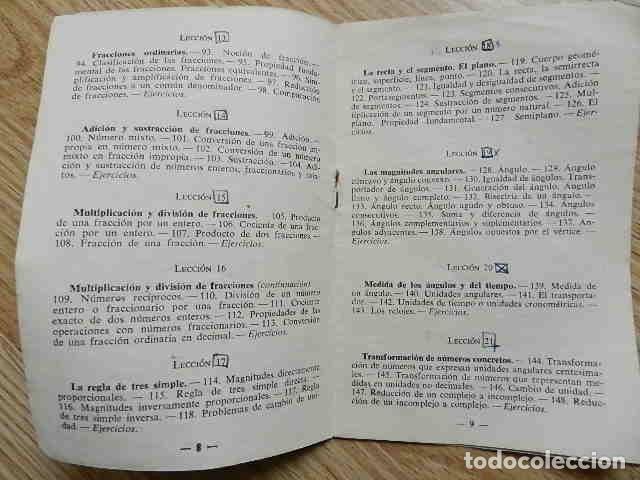 Libros de segunda mano: Programa de MATEM&Aacute;TICAS Primer curso Editorial Luis Vives Zaragoza a&ntilde;os 50 - Foto 6