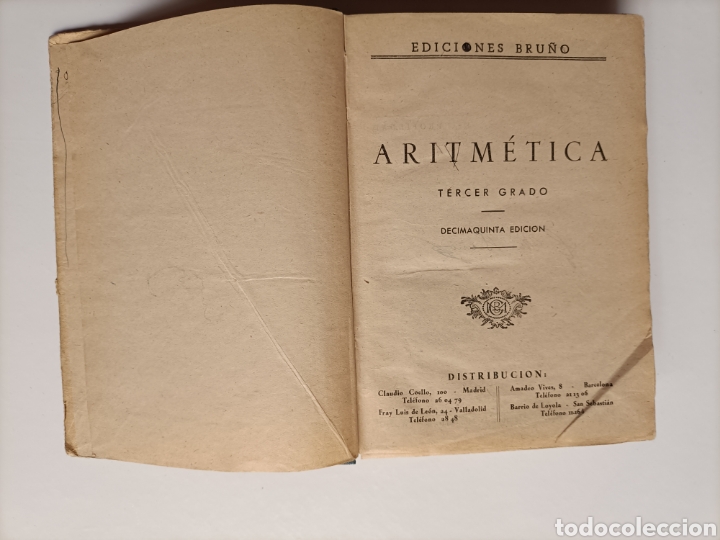 Libros de segunda mano: Tratado de aritm&eacute;tica. Tercer grado. Decimoquinta edici&oacute;n. Ediciones Bru&ntilde;o escuela ense&ntilde;anza - Foto 9