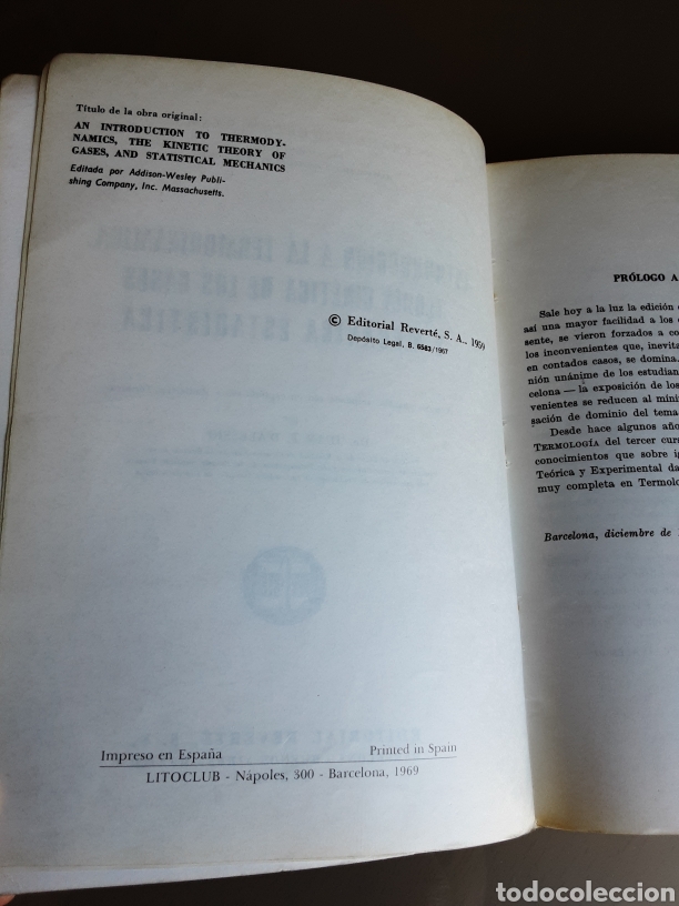 Libros de segunda mano: TERMODINAMICA- FRANCIS WESTON SEARS. - Foto 5