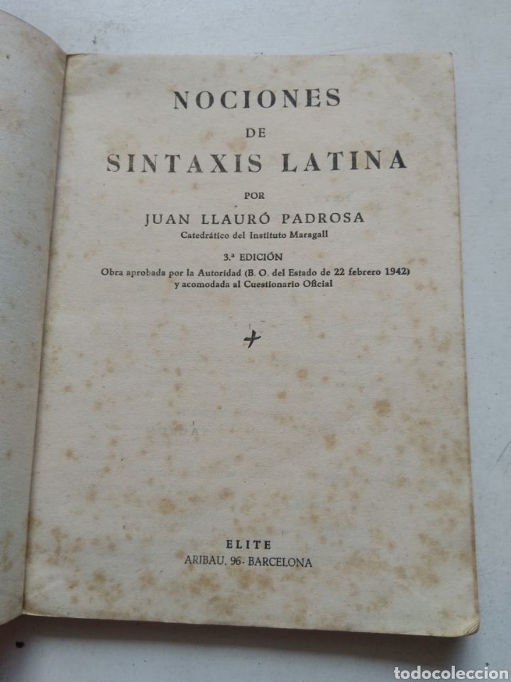 Libros de segunda mano: NOCIONES DE SINTAXIS LATINA/LLAURO - Foto 2
