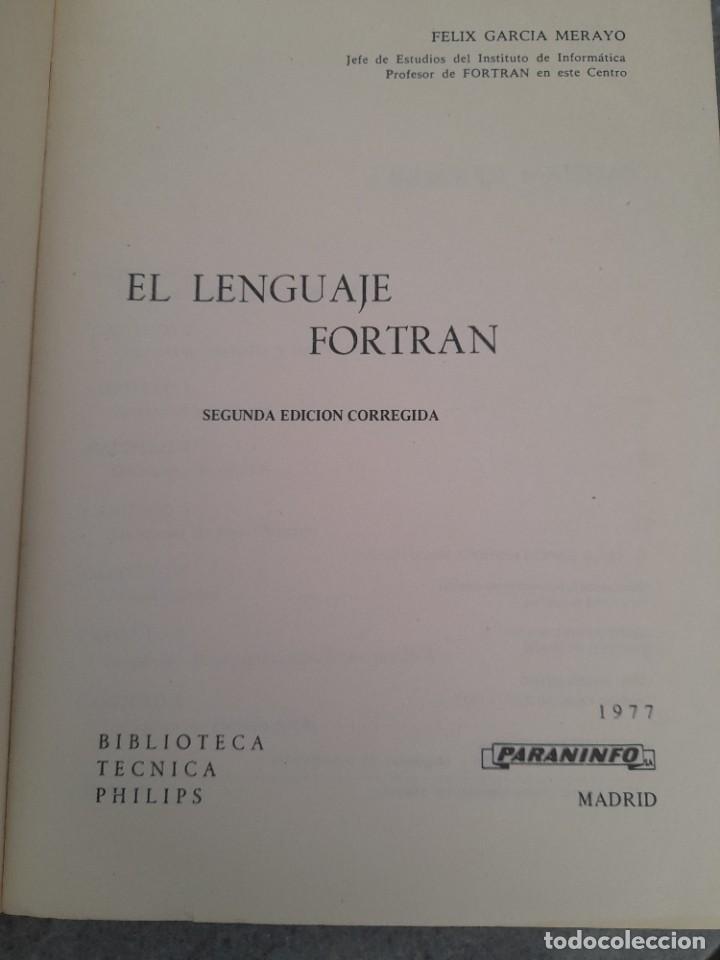 Libros de segunda mano: Libro El lenguaje fortran ense&ntilde;anza programada Philips paraninfo - Foto 2