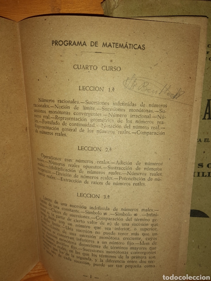 Libros de segunda mano: MATEMATICAS PARA EL 4 CUARTO CURSO DEL BACHILLERATO 1941 CON PROGRAMA BARATECH CIRIQUIAN - Foto 21